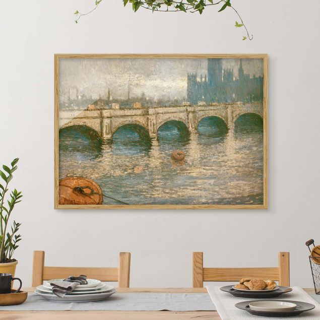 Moderne Bilder mit Rahmen Claude Monet - Themsebrücke
