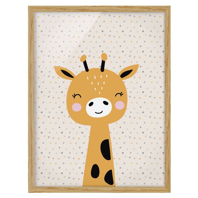 Wandbilder mit Rahmen Baby Giraffe