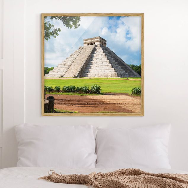 Natur Bilder mit Rahmen El Castillo Pyramide