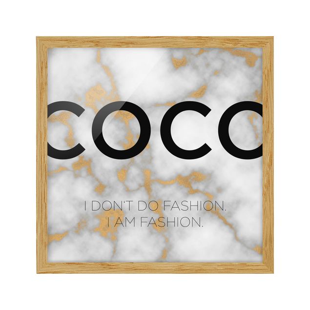 Bilder mit Rahmen Coco - I don't do fashion