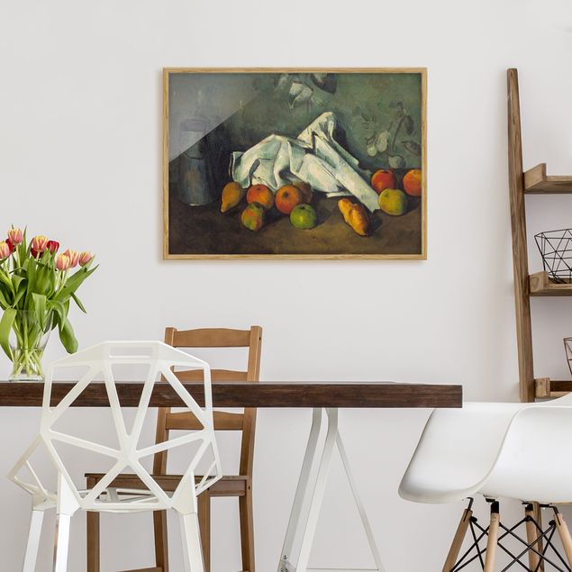 Moderne Bilder mit Rahmen Paul Cézanne - Milchkanne und Äpfel