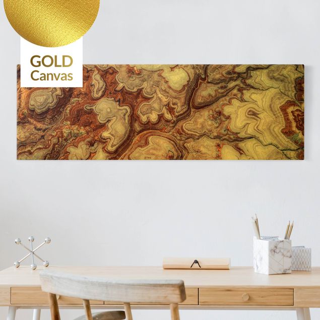 Leinwandbild Gold - Farbenpracht von Utah - Panorama 3:1