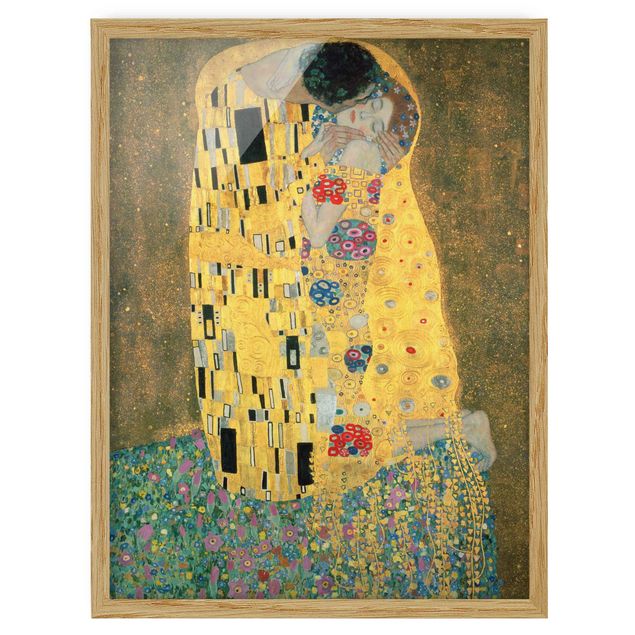 Moderne Bilder mit Rahmen Gustav Klimt - Der Kuß