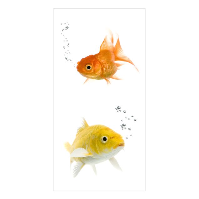Fensterfolie farbig Colourful Fishes Duo