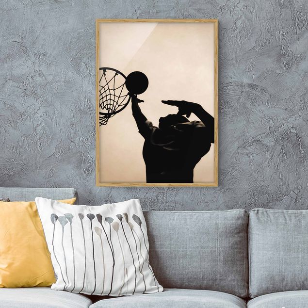 Moderne Bilder mit Rahmen Basketball