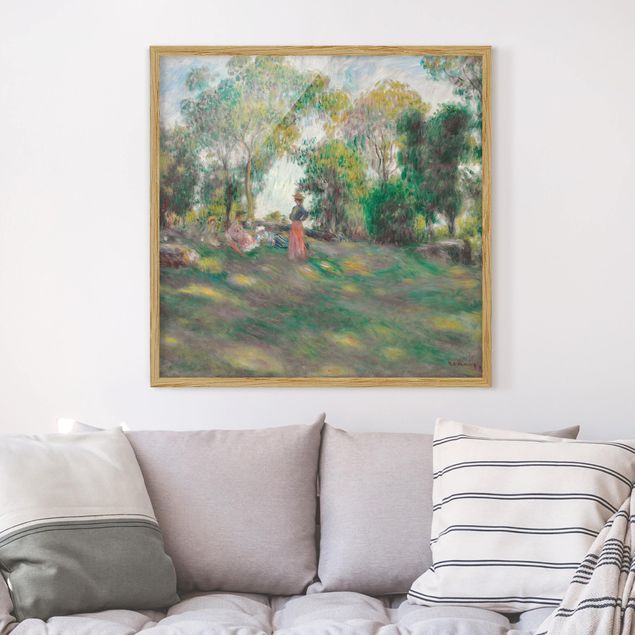 Kunstdrucke mit Rahmen Auguste Renoir - Landschaft mit Figuren