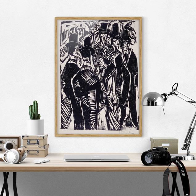 Kunstdrucke mit Rahmen Ernst Ludwig Kirchner - Straßenszene