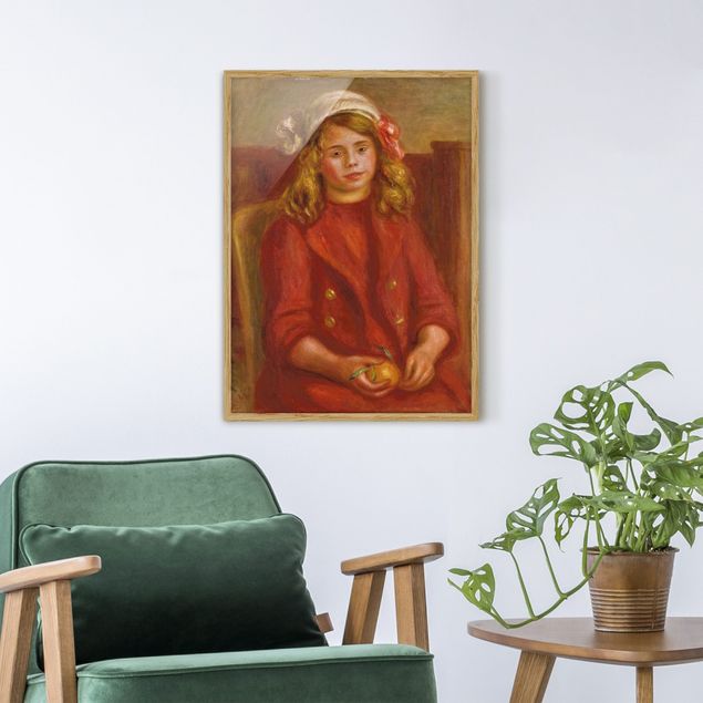 Moderne Bilder mit Rahmen Auguste Renoir - Junges Mädchen mit Orange