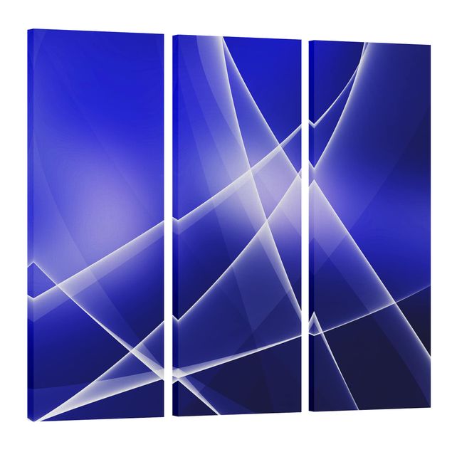 Leinwandbild 3-teilig - Blue Disco - Panoramen hoch 1:3