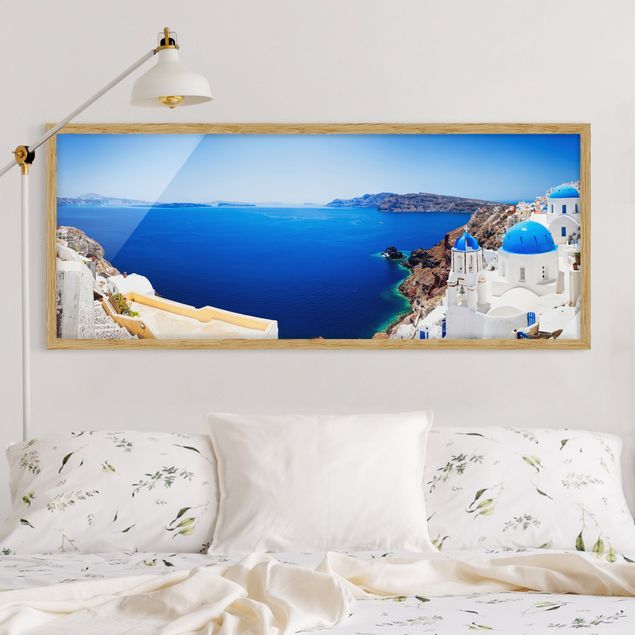 Natur Bilder mit Rahmen View Over Santorini