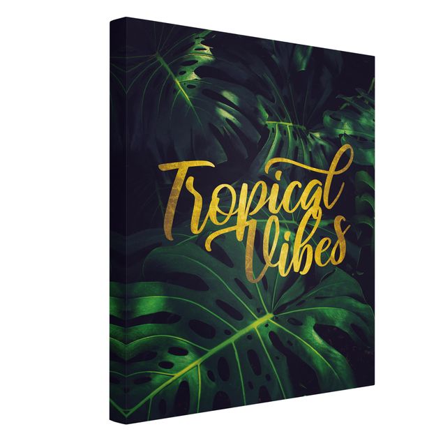 Leinwandbild - Dschungel - Tropical Vibes - Hochformat 4:3