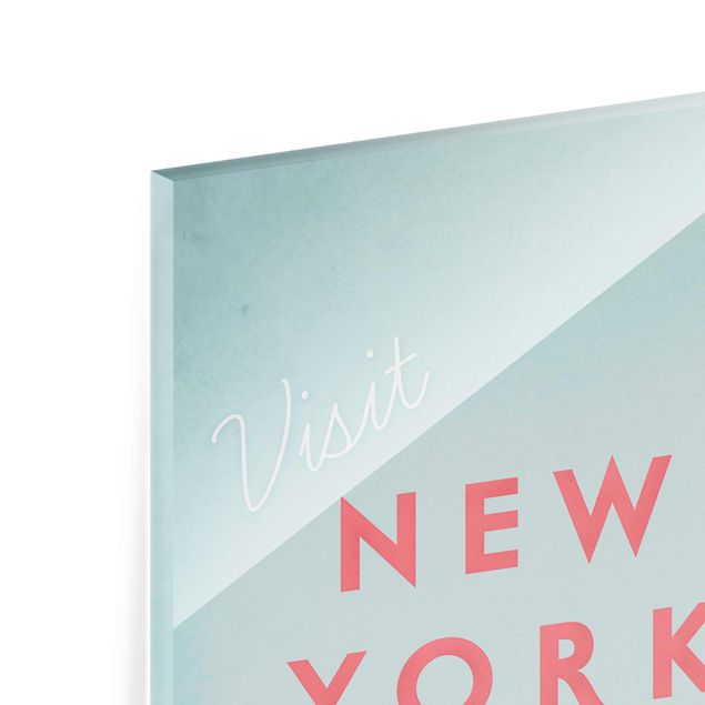 Glasbild - Reiseposter - New York - Hochformat 4:3