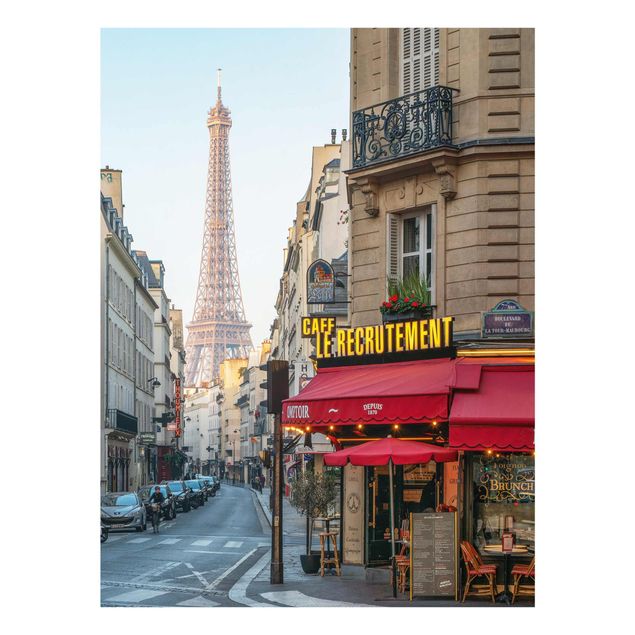 Glasbild - Straße von Paris - Hochformat 3:4