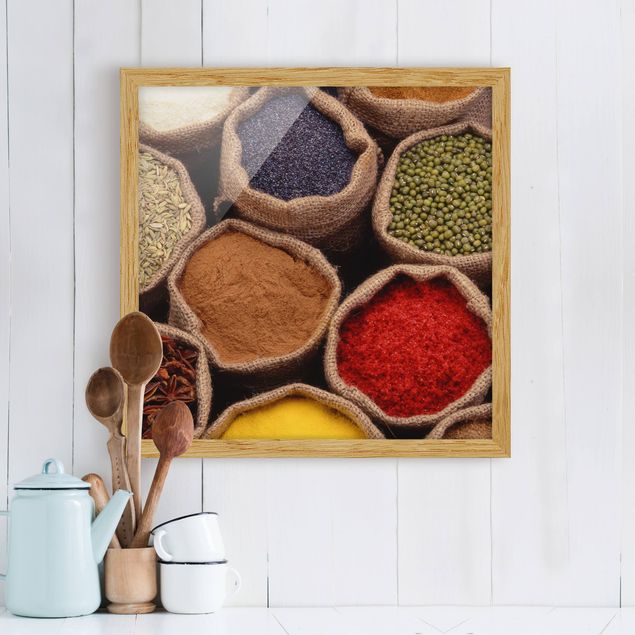 Moderne Bilder mit Rahmen Colourful Spices
