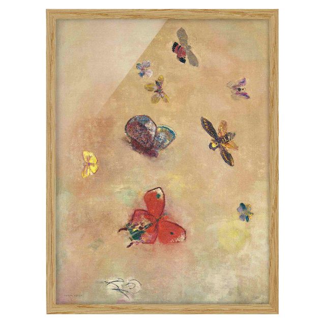 schöne Bilder Odilon Redon - Bunte Schmetterlinge