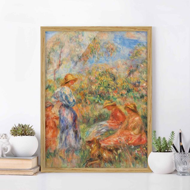 Kunstdrucke mit Rahmen Auguste Renoir - Landschaft mit Frauen und Kind