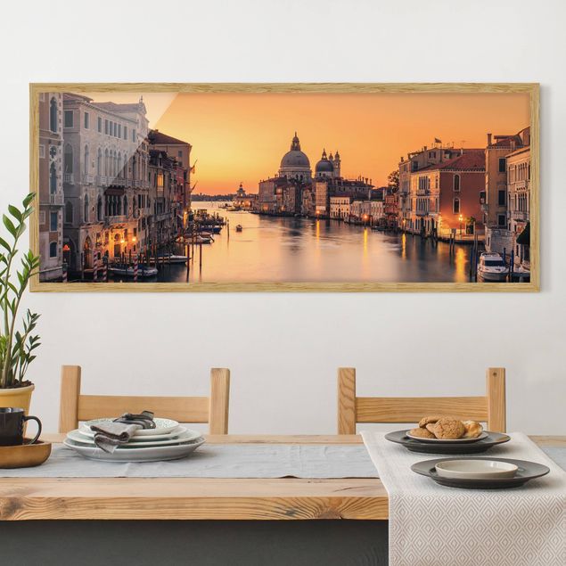 Moderne Bilder mit Rahmen Goldenes Venedig