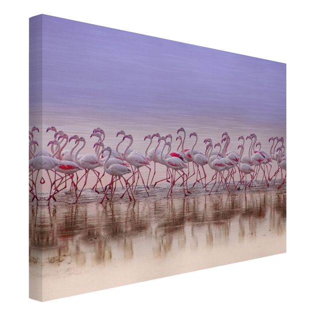 Leinwandbilder kaufen Flamingo Party