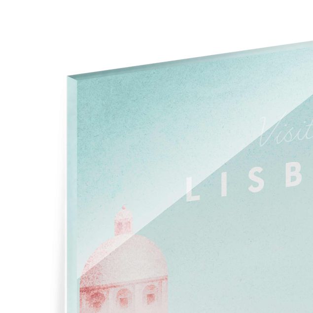 Glasbild - Reiseposter - Lissabon - Hochformat 3:2