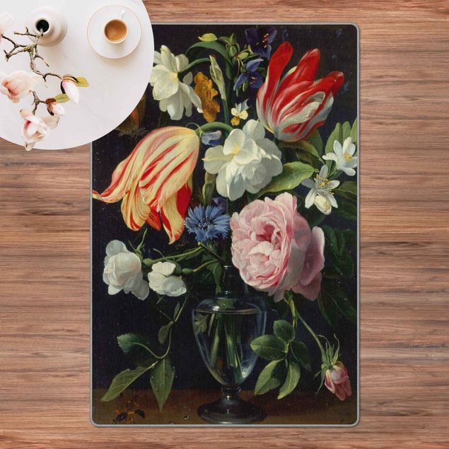 Teppich bunt Daniel Seghers - Vase mit Blumen