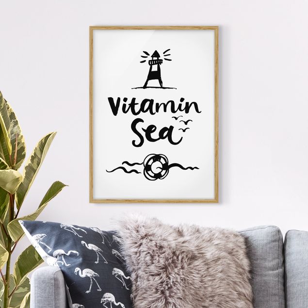 Moderne Bilder mit Rahmen Vitamin Sea