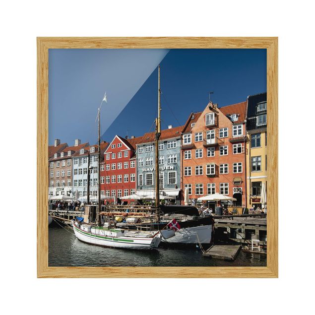 Bilder mit Rahmen Hafen in Kopenhagen
