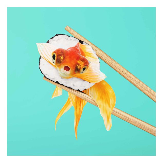 Bilder Sushi mit Goldfisch