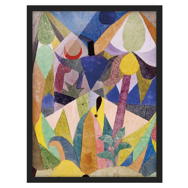 abstrakte Bilder mit Rahmen Paul Klee - Mildtropische Landschaft