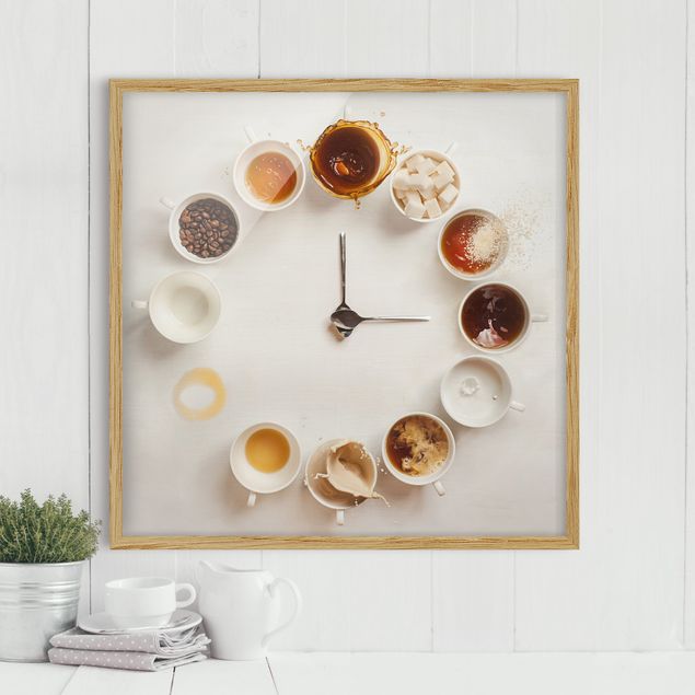 Moderne Bilder mit Rahmen Coffee Time