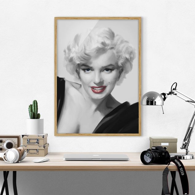 Vintage Bilder mit Rahmen Marilyn auf Sofa