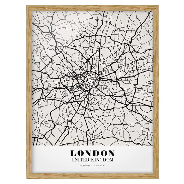 Wandbilder Stadtplan London - Klassik