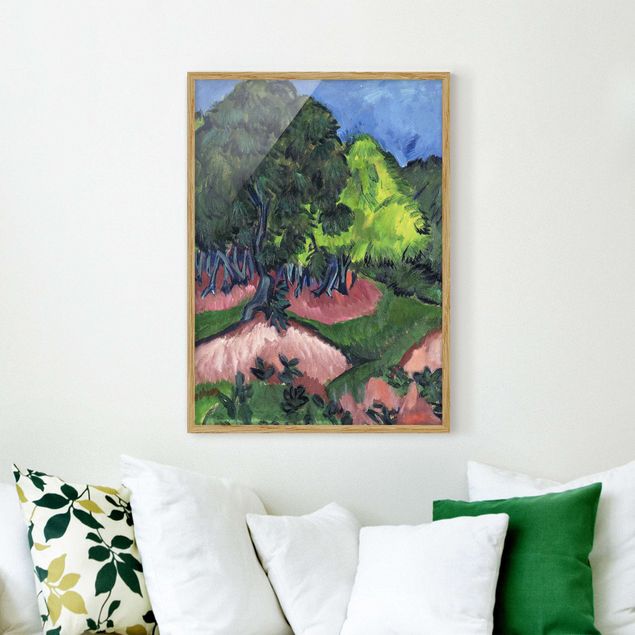 Bilder Expressionismus Ernst Ludwig Kirchner - Landschaft mit Kastanienbaum