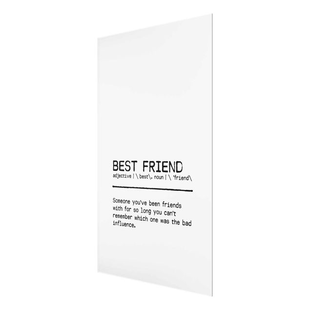 Glasbild - Definition Best Friend - Hochformat