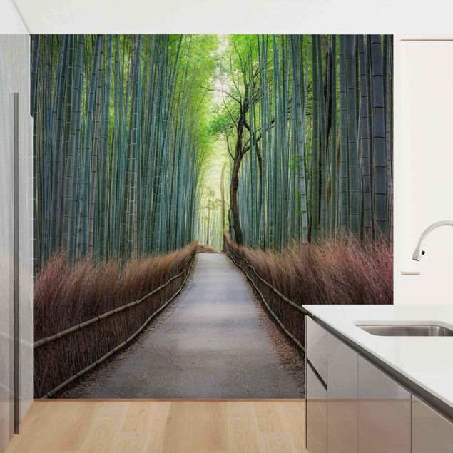 Fototapete Natur Der Weg durch den Bambus