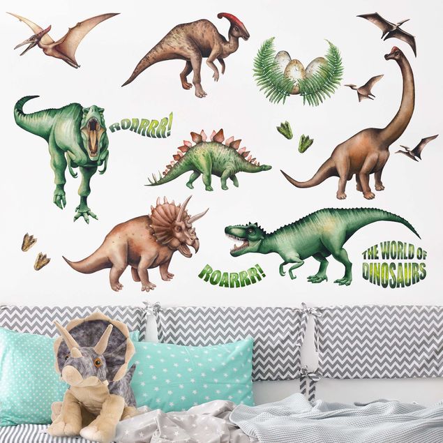 Wandsticker Set Die Welt der Dinosaurier