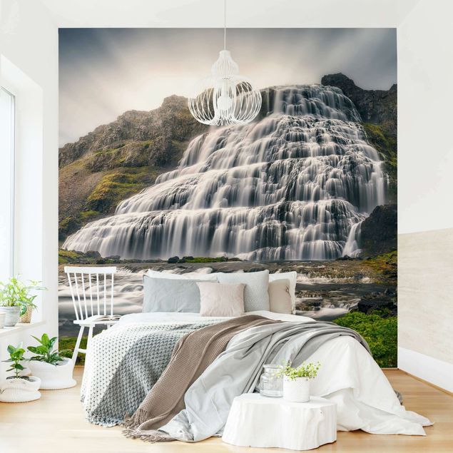Fototapete Berge Dynjandi Wasserfall