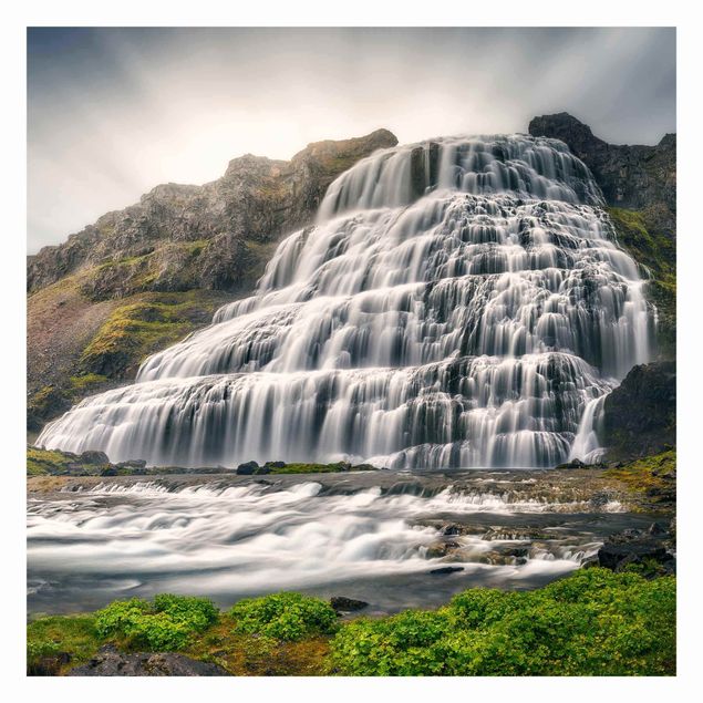 selbstklebende Tapete Dynjandi Wasserfall