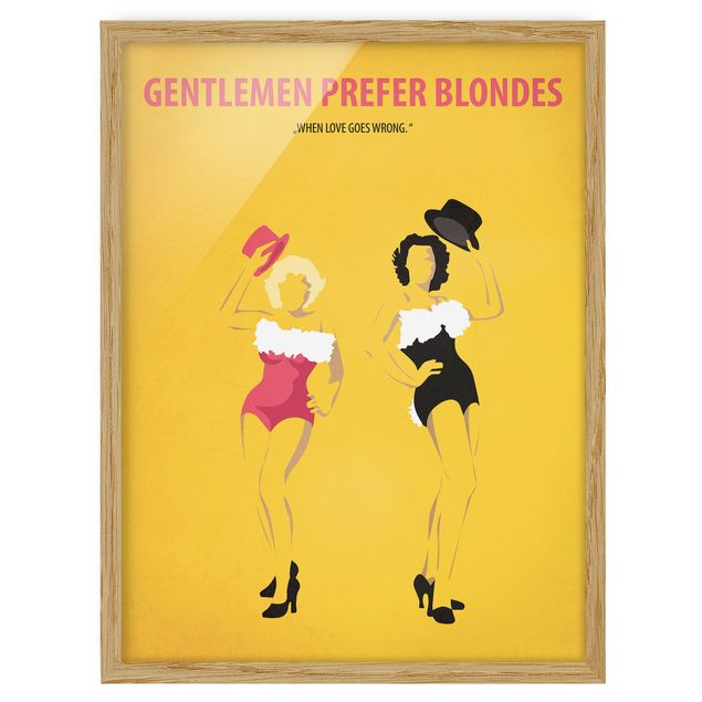gerahmte Bilder Filmposter Gentlemen Prefer Blondes