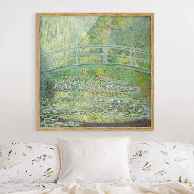 Gerahmte Kunstdrucke Claude Monet - Japanische Brücke