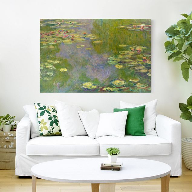 Leinwandbild - Claude Monet - Grüne Seerosen - Querformat 2:3