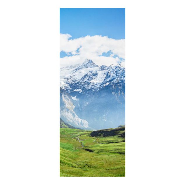Glasbild - Schweizer Alpenpanorama - Panel
