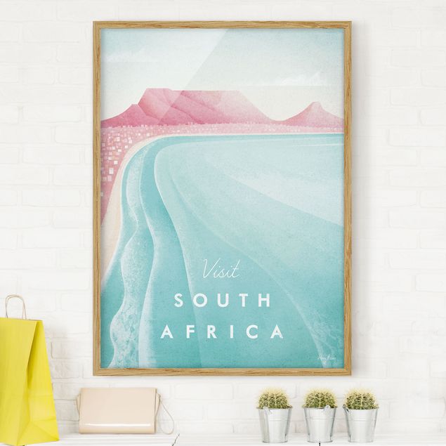 Moderne Bilder mit Rahmen Reiseposter - Südafrika