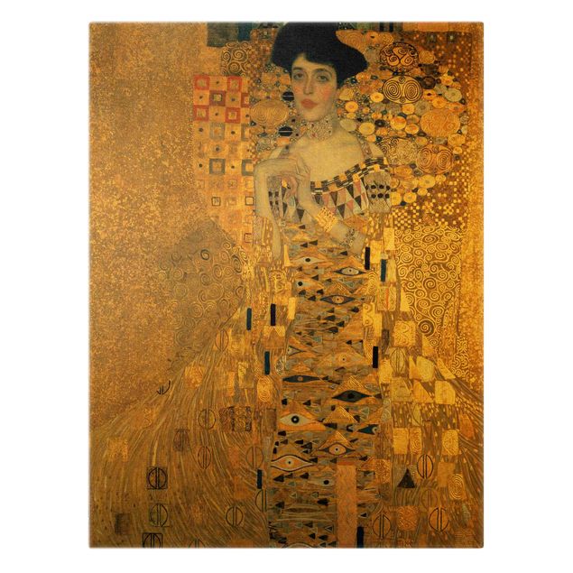 Leinwandbild Gold - Gustav Klimt - Adele Bloch-Bauer I - Hochformat 3:4