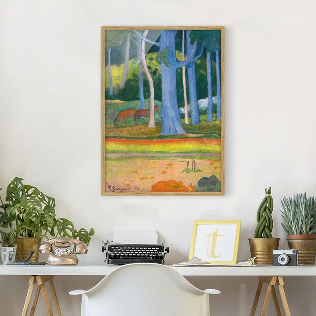 Moderne Bilder mit Rahmen Paul Gauguin - Waldlandschaft