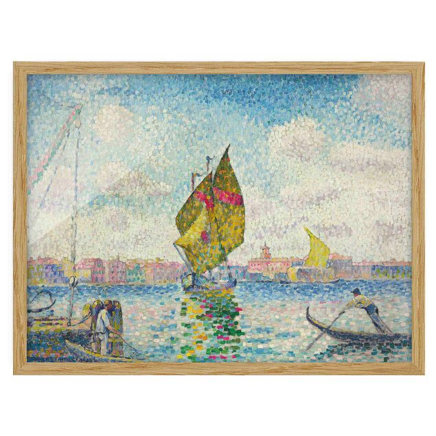 Wandbilder mit Rahmen Henri Edmond Cross - Segelboote auf dem Giudecca