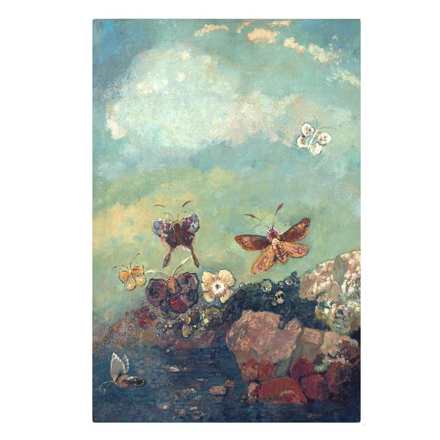 Leinwandbild - Odilon Redon - Schmetterlinge - Hochformat 3:2