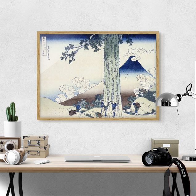 Moderne Bilder mit Rahmen Katsushika Hokusai - Mishima Pass in der Provinz Kai
