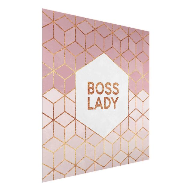 Fredriksson Poster Boss Lady Sechsecke Rosa