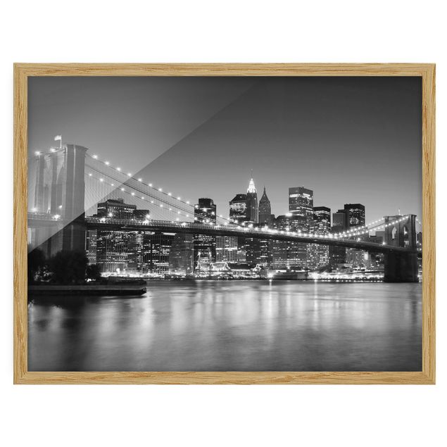 gerahmte Bilder Brooklyn Brücke in New York II
