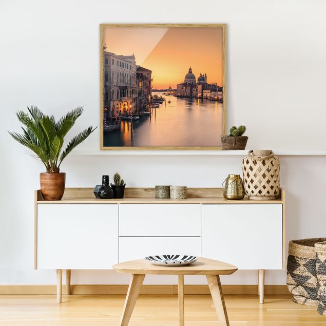 Skylines Bilder mit Rahmen Goldenes Venedig